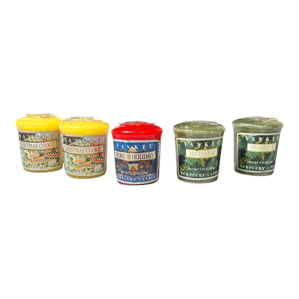Yankee Candle Five Scent Sampler 1.75oz Votives Set Holiday Scents New - Picture 5 of 8